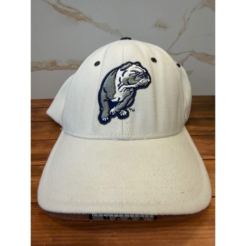 Zephyr Drake University Bulldogs Z-Fit Hat White Blue NCAA Cap M/L
